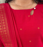 PURE COTTON SUIT SET WITH LINING