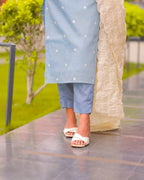 Ice Blue Tissue Suit Set