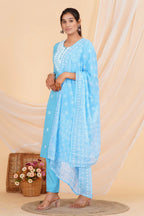 Bluebell Breeze Viscose Rayon Suit Set