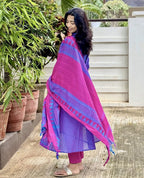 Pure South Cotton Mangalgiri Anarkali Set