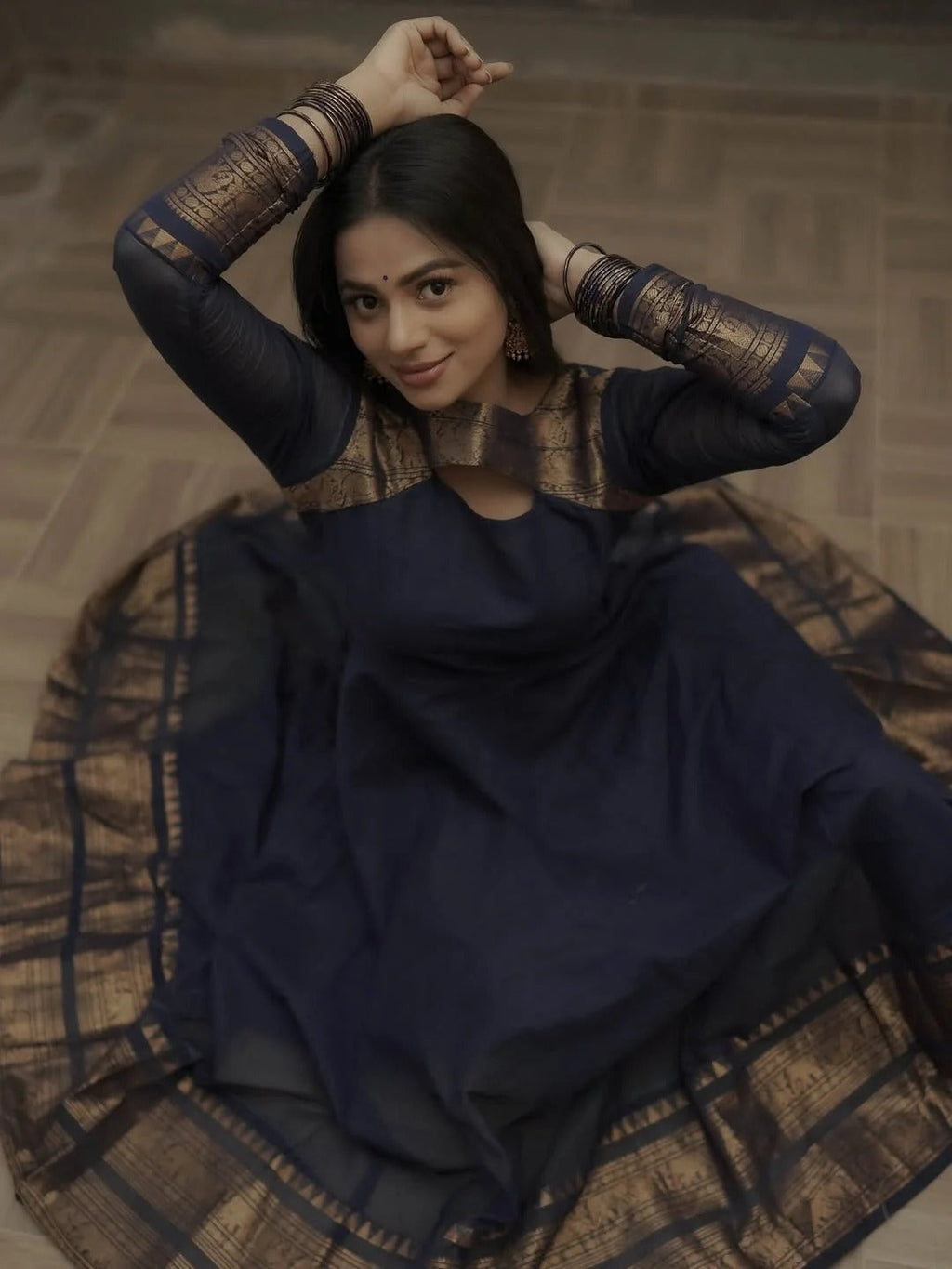 Signature Kanchi Cotton Anarkali & Dupatta