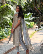 Silk Kurti With Beautiful Neckline Suit Set