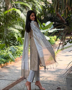 Silk Kurti With Beautiful Neckline Suit Set