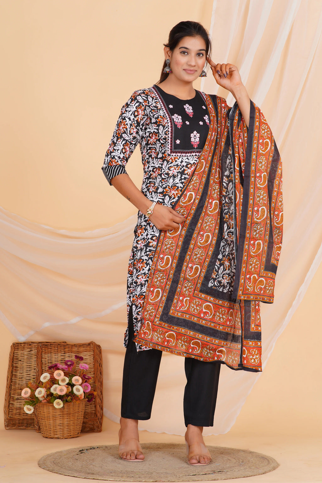 Dusk Garden Viscose Rayon Set