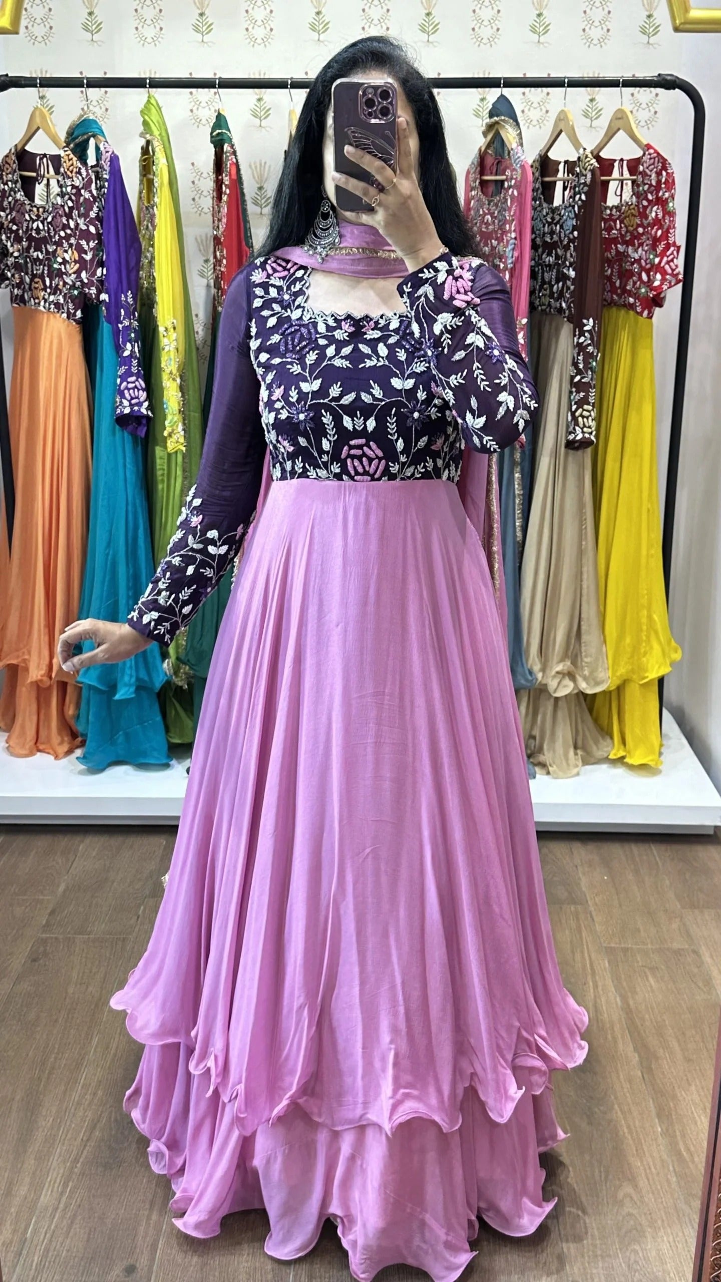 Nitya  Purple & Pink