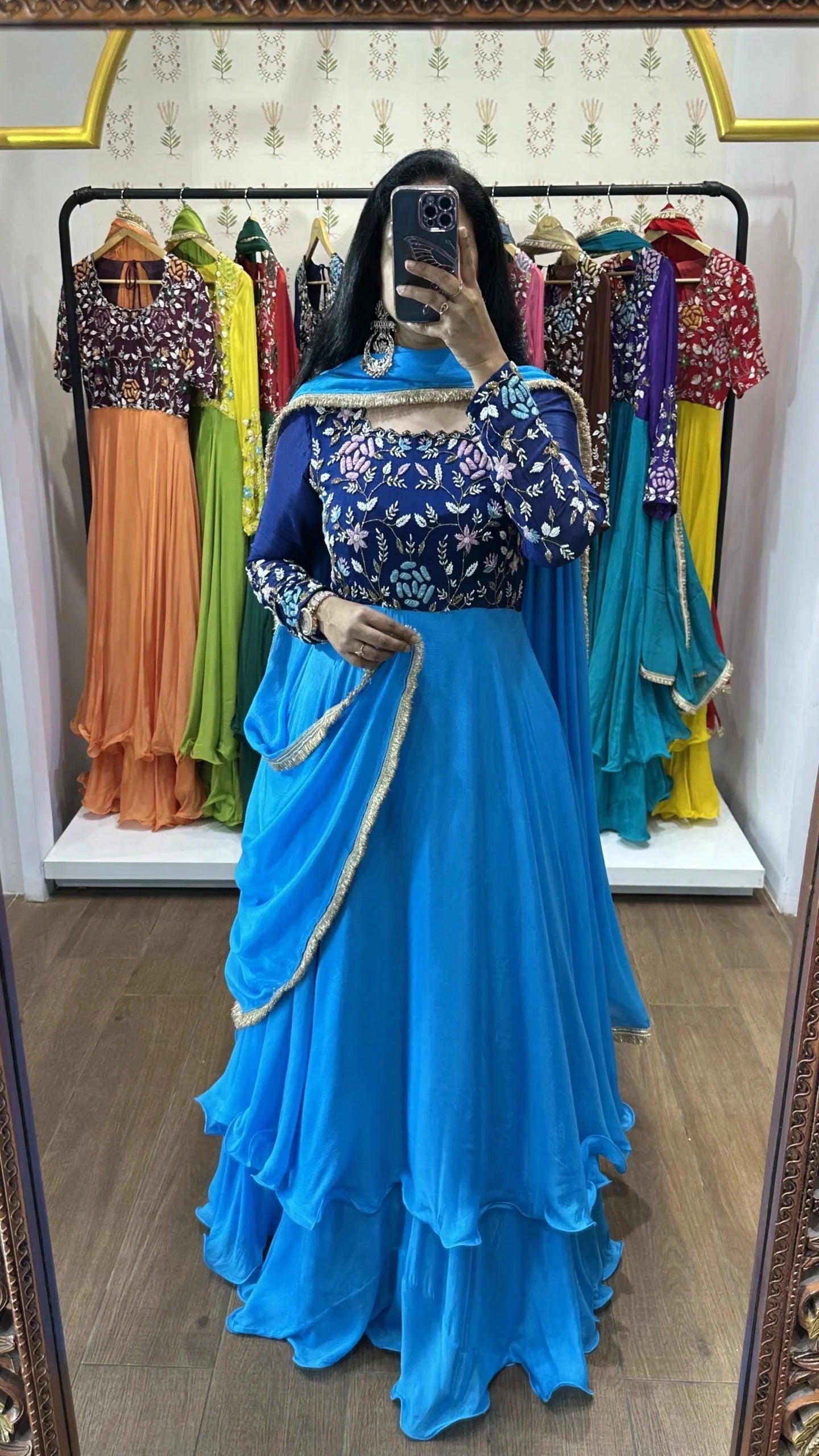 Nitya  Royal Blue & Sky Blue