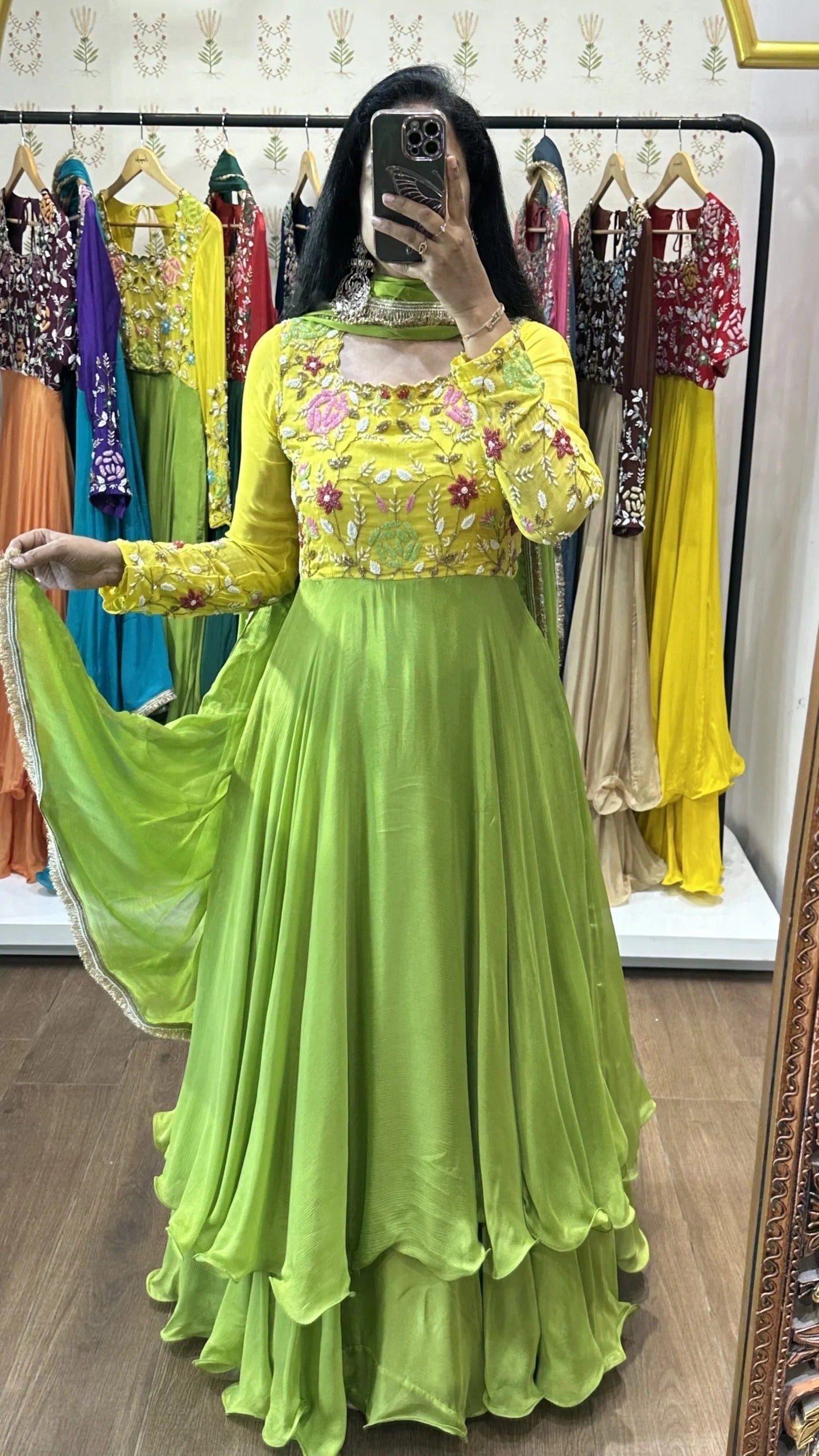 Nitya  Yellow & Green