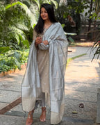 Silk Kurti With Beautiful Neckline Suit Set