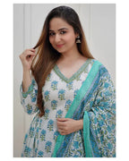 Mint Bloom Viscose Delight Suit