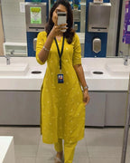 Beautiful Shade Pure Cotton Suit Set