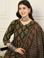 Moss Charm Anarkali Suit Set