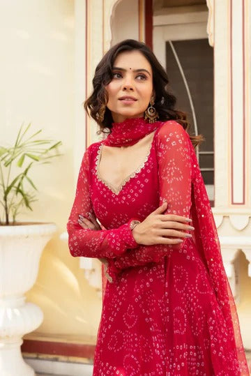 Beautiful Dhani Red Suit Set