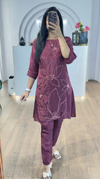 Maroon KnotWork Co-Ord Set