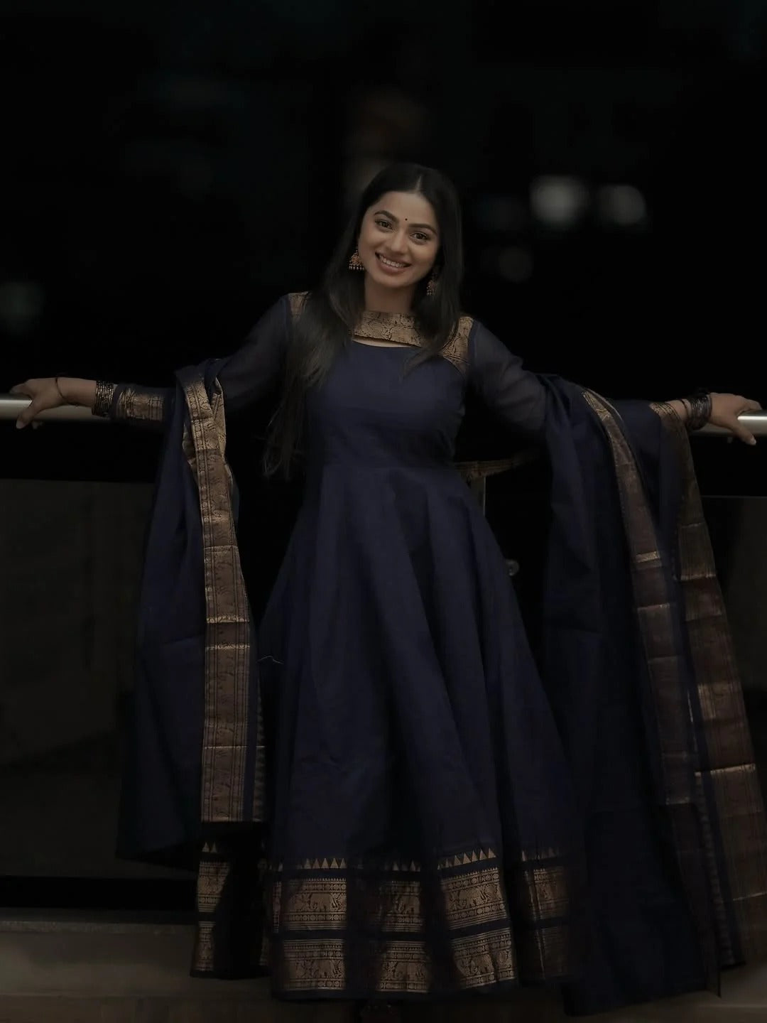 Signature Kanchi Cotton Anarkali & Dupatta