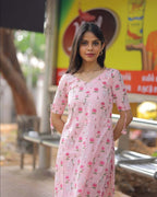 Tanvi Culture€™s Canvas Painted On Kurti Set