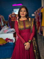 Red Signature Kanchi Cotton Anarkali & Dupatta