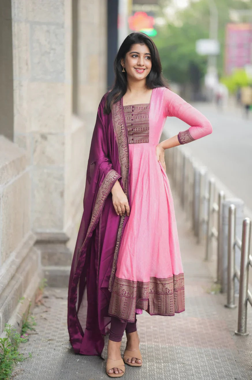Pure cotton temple Anarkali