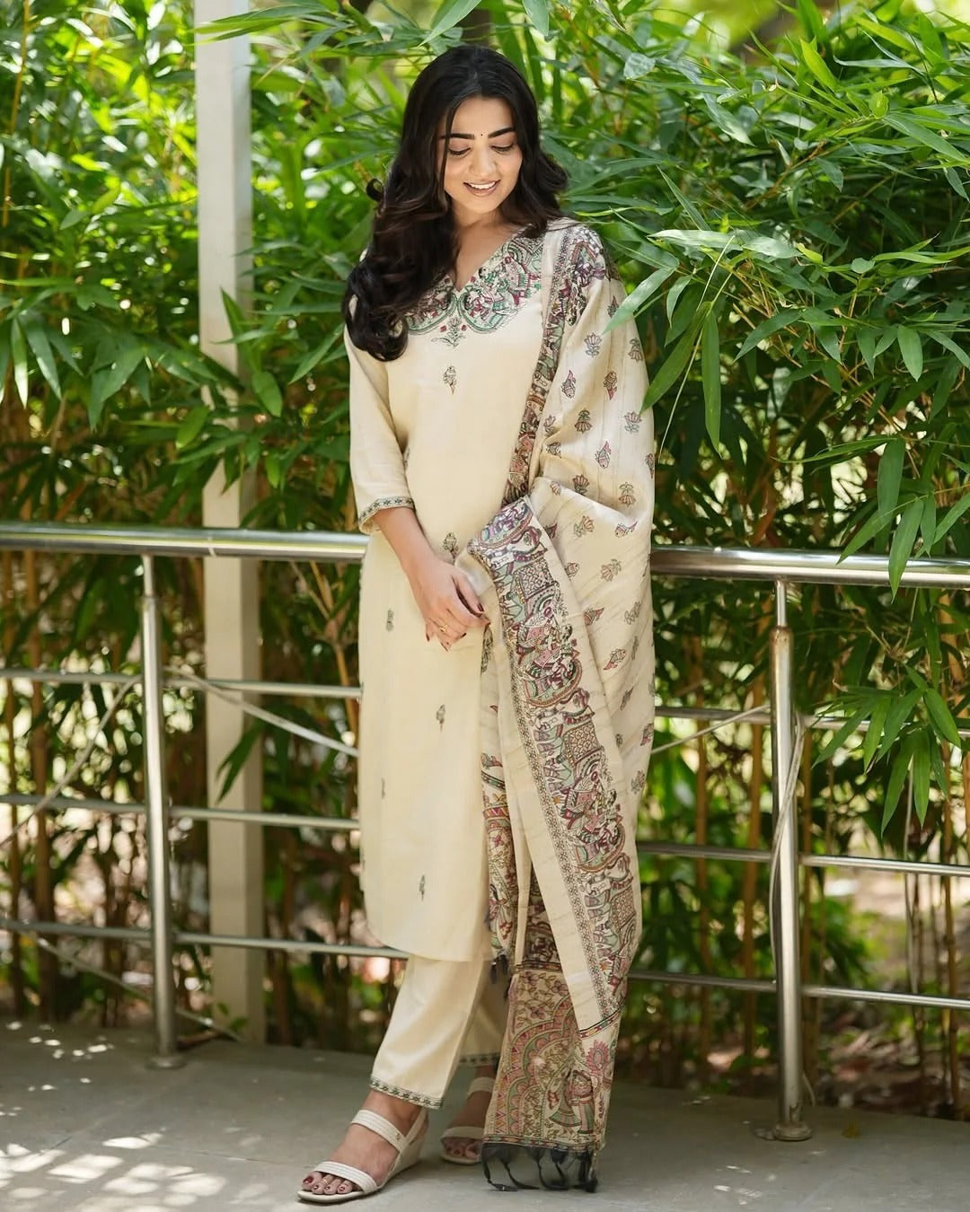 The Soft Breathable Khadi Silk Suit Set
