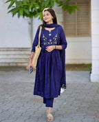 Breezy Embroidered Cotton Suit Set