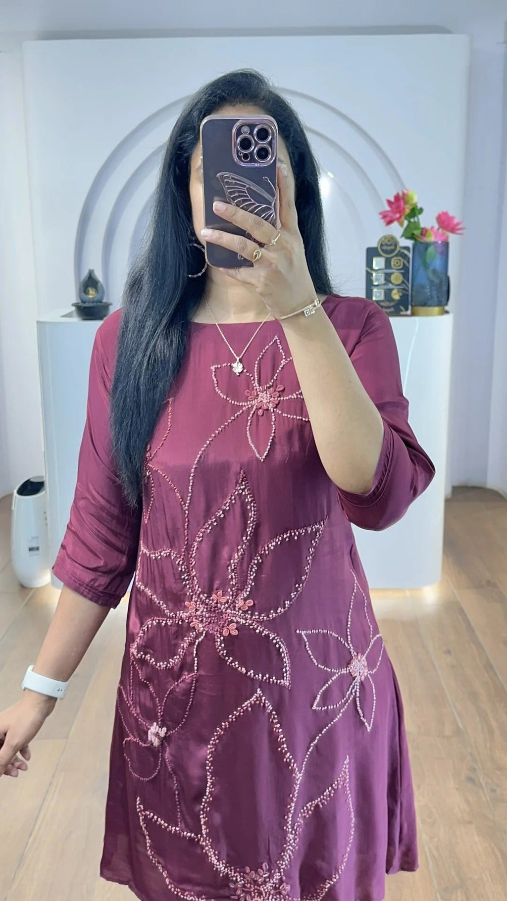 Maroon KnotWork Co-Ord Set