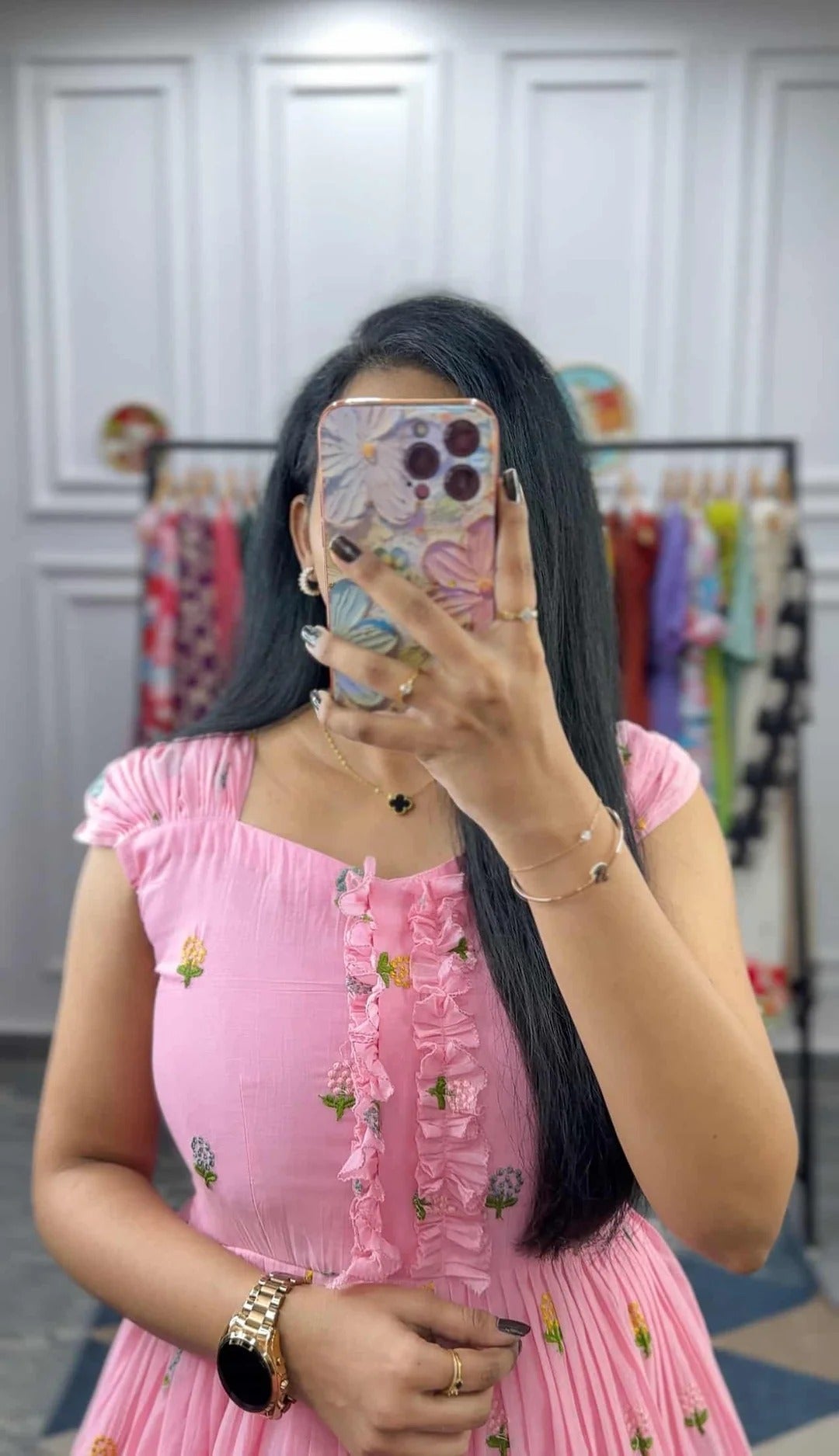 Phool (Mul Chanderi-Pink)