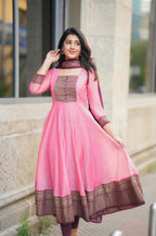Pure cotton temple Anarkali