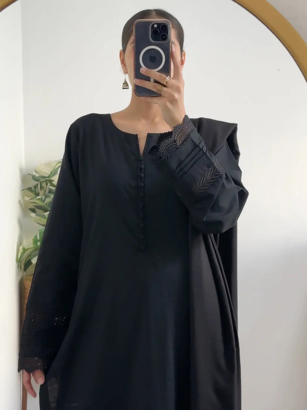 3 Piece - Slub Khaddar Black