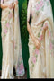 Off White Color Digital Cotton Printed Saree SY 5187