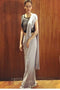 Silver Golden Color Party Wear Lycra Ruffle Saree SY 5298