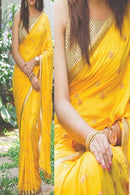 ellow Color Beautiful Saree