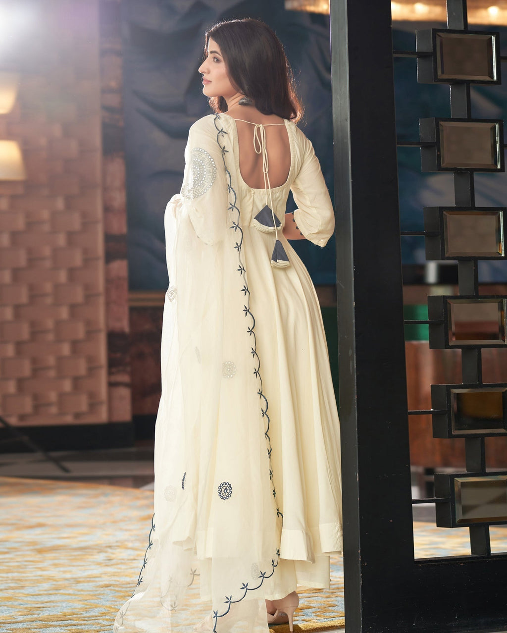 White Color Beautiful Designer Party Wear Gown