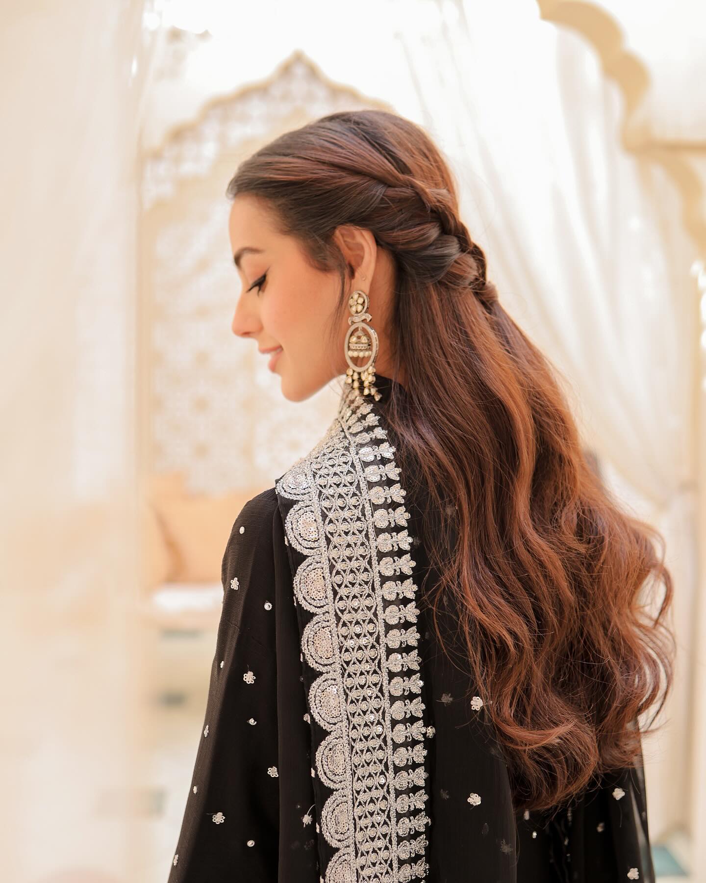 Black Color Designer Anarkali Sarara Suits Designs