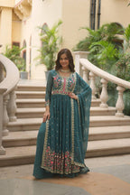 Majenta Color Anarkali Gown Low Rate Designs