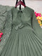 Alluring Light Pista Color Heavy Work Designer Gown