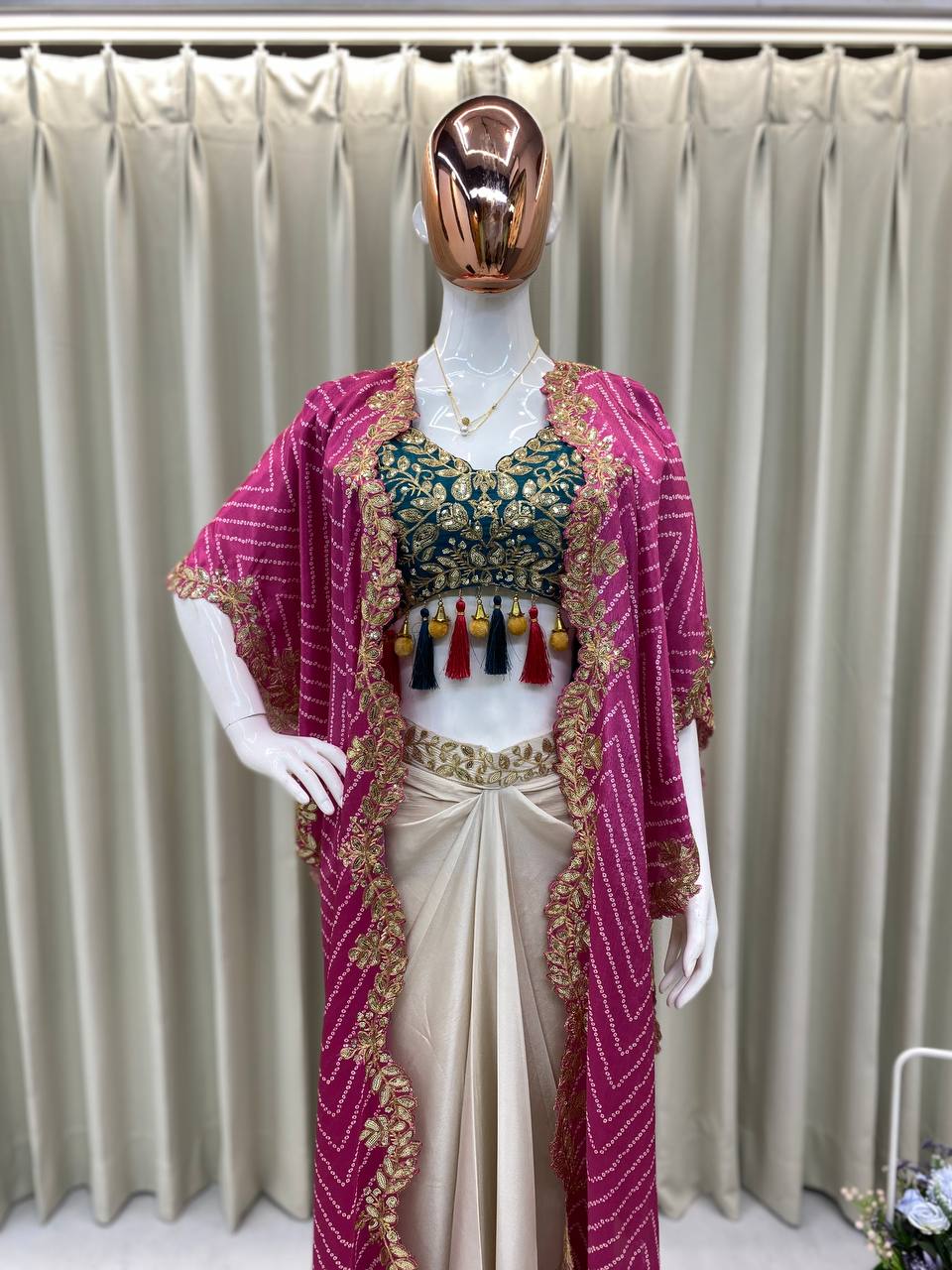 Jardoshi Work multi color Indo Western Designs