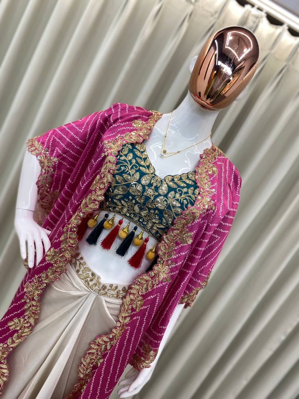 Jardoshi Work multi color Indo Western Designs