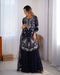 Alluring Blue Color Chikankari Anarkali Party Wear Dress