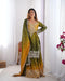 Multi Color Embroidery Work Georgette Kurti N Plazoo