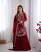 Admirable Maroon Color Designer Kurti N Sarara