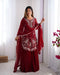 Admirable Maroon Color Designer Kurti N Sarara