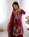Admirable Maroon Color Designer Kurti N Sarara