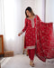 Adorning Red Color Designer Sarara N Kurti