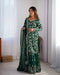 Green Colored Party Wear Heavy Embroidery Salwar Suits