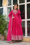 Party Wear Three Piece Pink Salwar Kameez