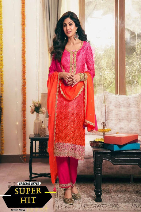 Multi Color Festival Wear Pure Cotton Salwar Suits For Girls
