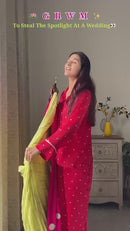 Actress Light Parrot Color Designer Heavy Salwar Suits