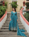 sky blue color Designer Straight Lowest Price Online Gown