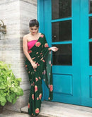 Green Colored Fashionable Digital Printed Saree SY 1469