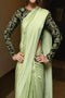 Light Green Color Satin Silk Plain Saree With Blouse Piece Pice SY 1467