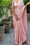 Traditional Regular Wear Satin Silk Fancy Peach Jacquard Saree SY 5942